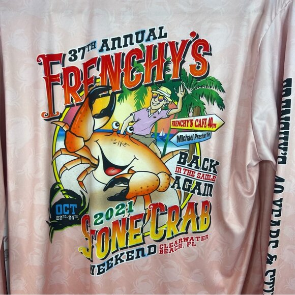 Frenchys long sleeve 37th annual stone crab Florida Long Sleeve Graphic Tee - Picture 6 of 8